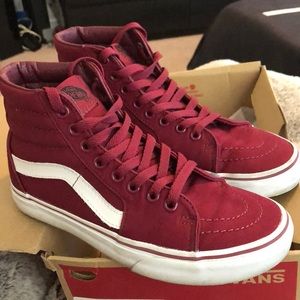 ✨ Burgundy SK8 Hi Vans ✨